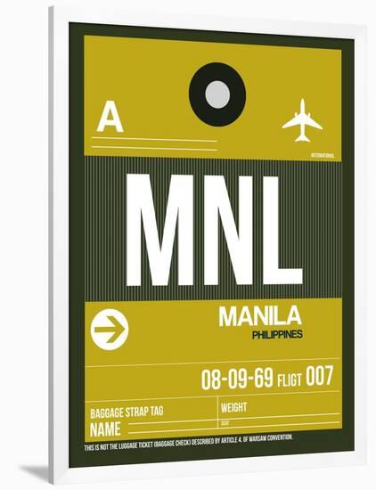 MNL Manila Luggage Tag II-NaxArt-Framed Art Print