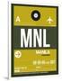 MNL Manila Luggage Tag II-NaxArt-Framed Art Print