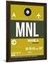 MNL Manila Luggage Tag II-NaxArt-Framed Art Print