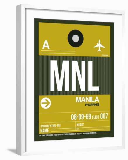 MNL Manila Luggage Tag II-NaxArt-Framed Art Print