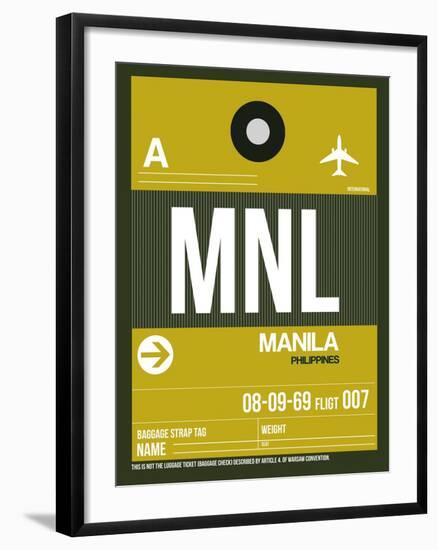 MNL Manila Luggage Tag II-NaxArt-Framed Art Print