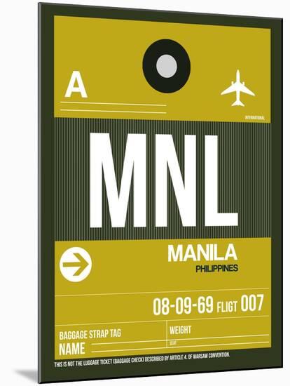 MNL Manila Luggage Tag II-NaxArt-Mounted Art Print