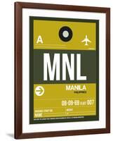 MNL Manila Luggage Tag II-NaxArt-Framed Art Print