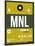 MNL Manila Luggage Tag II-NaxArt-Mounted Art Print