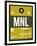 MNL Manila Luggage Tag II-NaxArt-Framed Art Print