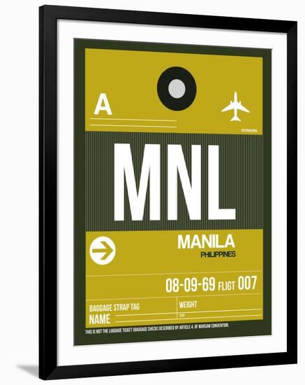 MNL Manila Luggage Tag II-NaxArt-Framed Art Print