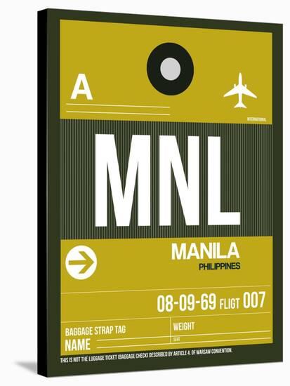 MNL Manila Luggage Tag II-NaxArt-Stretched Canvas