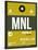 MNL Manila Luggage Tag II-NaxArt-Stretched Canvas