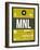 MNL Manila Luggage Tag II-NaxArt-Framed Art Print