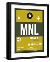 MNL Manila Luggage Tag II-NaxArt-Framed Art Print