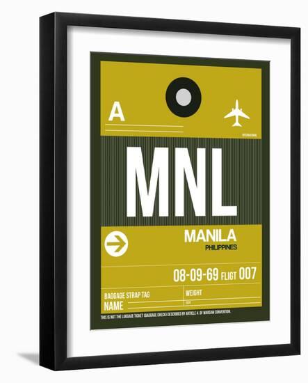 MNL Manila Luggage Tag II-NaxArt-Framed Art Print