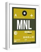 MNL Manila Luggage Tag II-NaxArt-Framed Art Print
