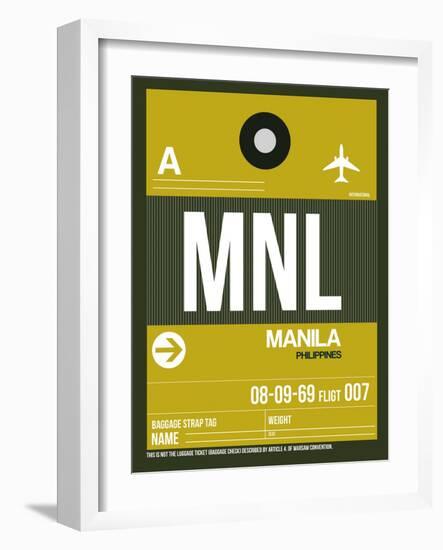 MNL Manila Luggage Tag II-NaxArt-Framed Art Print