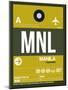 MNL Manila Luggage Tag II-NaxArt-Mounted Art Print