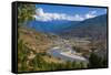 Mo Chhu and Pho Chhu River Through Punakha, Bhutan-Michael Runkel-Framed Stretched Canvas