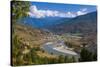 Mo Chhu and Pho Chhu River Through Punakha, Bhutan-Michael Runkel-Stretched Canvas