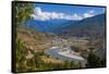 Mo Chhu and Pho Chhu River Through Punakha, Bhutan-Michael Runkel-Framed Stretched Canvas