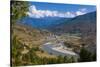 Mo Chhu and Pho Chhu River Through Punakha, Bhutan-Michael Runkel-Stretched Canvas