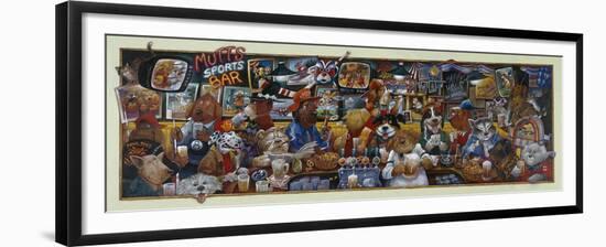 Mo' Mutts Sports Bar-Bill Bell-Framed Giclee Print