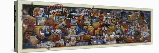 Mo' Mutts Sports Bar-Bill Bell-Stretched Canvas