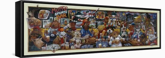 Mo' Mutts Sports Bar-Bill Bell-Framed Stretched Canvas