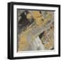 Moab Gold and Black-Albena Hristova-Framed Art Print