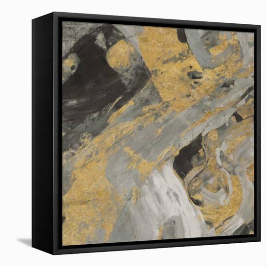 Moab Gold and Black-Albena Hristova-Framed Stretched Canvas