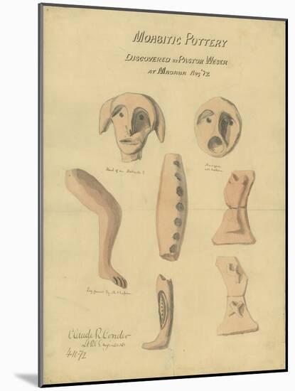 Moabitic Pottery from Mr Shapira's 2nd Collection, 1872-Claude Conder-Mounted Giclee Print