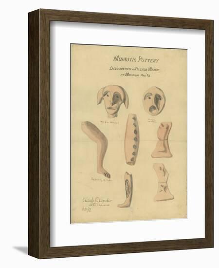 Moabitic Pottery from Mr Shapira's 2nd Collection, 1872-Claude Conder-Framed Giclee Print