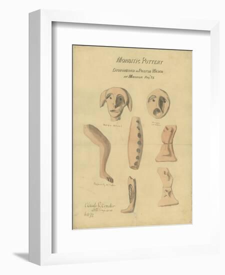 Moabitic Pottery from Mr Shapira's 2nd Collection, 1872-Claude Conder-Framed Giclee Print