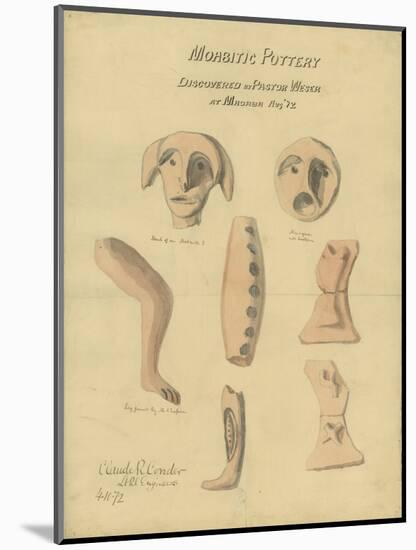 Moabitic Pottery from Mr Shapira's 2nd Collection, 1872-Claude Conder-Mounted Giclee Print