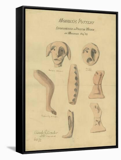 Moabitic Pottery from Mr Shapira's 2nd Collection, 1872-Claude Conder-Framed Stretched Canvas