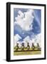 Moai at Ahu Akivi, the First Restored Altar, Rapa Nui National Park-Michael Nolan-Framed Photographic Print