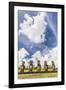 Moai at Ahu Akivi, the First Restored Altar, Rapa Nui National Park-Michael Nolan-Framed Photographic Print