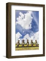 Moai at Ahu Akivi, the First Restored Altar, Rapa Nui National Park-Michael Nolan-Framed Photographic Print