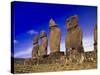 Moai at Ahu Tahai, Easter Island, Chile-Angelo Cavalli-Stretched Canvas