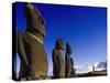 Moai at Ahu Tahai, Easter Island, Chile-Angelo Cavalli-Stretched Canvas