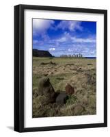 Moai at Ahu Tongariki, Easter Island, Chile-Angelo Cavalli-Framed Photographic Print