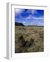 Moai at Ahu Tongariki, Easter Island, Chile-Angelo Cavalli-Framed Photographic Print