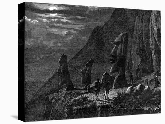 Moai, Easter Island, 19th Century-A de Bar-Stretched Canvas