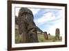 Moai in the Rano Raraku Volcanic Crater Formed of Consolidated Ash (Tuf)-Jean-Pierre De Mann-Framed Photographic Print