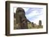 Moai in the Rano Raraku Volcanic Crater Formed of Consolidated Ash (Tuf)-Jean-Pierre De Mann-Framed Photographic Print