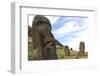 Moai in the Rano Raraku Volcanic Crater Formed of Consolidated Ash (Tuf)-Jean-Pierre De Mann-Framed Photographic Print