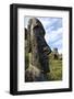 Moai in the Rano Raraku Volcanic Crater Formed of Consolidated Ash (Tuf)-Jean-Pierre De Mann-Framed Photographic Print