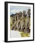 Moai, Monolithic Statue on Easter Island, Chile-null-Framed Giclee Print