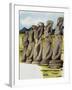 Moai, Monolithic Statue on Easter Island, Chile-null-Framed Giclee Print