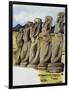 Moai, Monolithic Statue on Easter Island, Chile-null-Framed Giclee Print