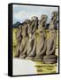 Moai, Monolithic Statue on Easter Island, Chile-null-Framed Stretched Canvas