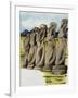 Moai, Monolithic Statue on Easter Island, Chile-null-Framed Giclee Print