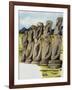 Moai, Monolithic Statue on Easter Island, Chile-null-Framed Giclee Print